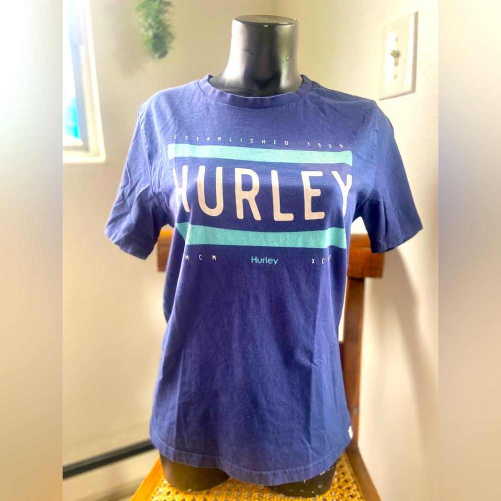 Hurley EST. 1999 Tee Navy Blue Size Small